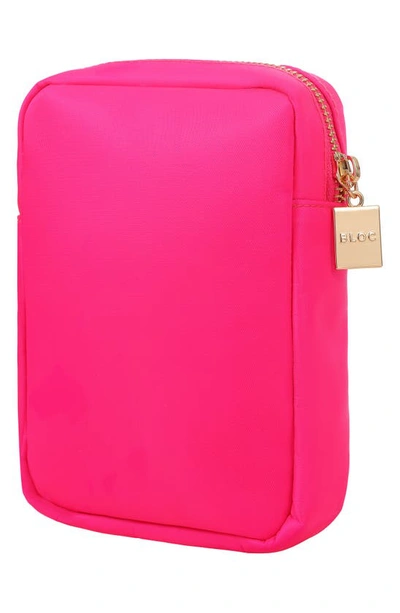 Bloc Bags Mini Lightening Bolt Cosmetics Bag In Hot Pink