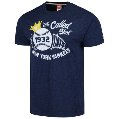 Shop Homage Navy New York Yankees Doodle Collection The Called Shot Tri-blend T-shirt