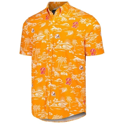Shop Reyn Spooner Orange Tampa Bay Buccaneers Throwback Kekai Print Button-up Shirt