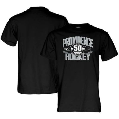 Shop Blue 84 Unisex  Black Providence Friars 50th Anniversary Hockey T-shirt