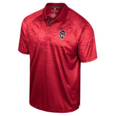 Shop Colosseum Red Nc State Wolfpack Honeycomb Raglan Polo