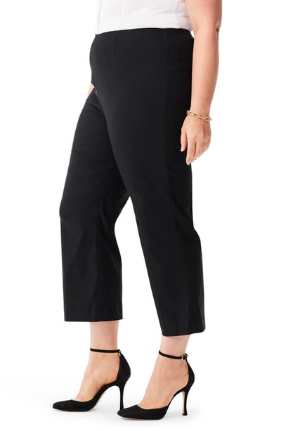 Shop Nic + Zoe Wonderstretch Wide Leg Pull-on Pants In Black Onyx