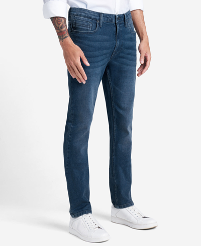 Shop Kenneth Cole Slim-fit Recycled Stretch Denim Jeans In Leroy - Medium Blue