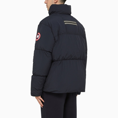 Shop Canada Goose Lawrence Navy Blue Quilted Jacket