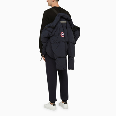 Shop Canada Goose Lawrence Navy Blue Quilted Jacket