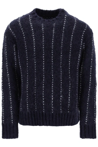 Shop Sacai Wool & Alpaca Pullover