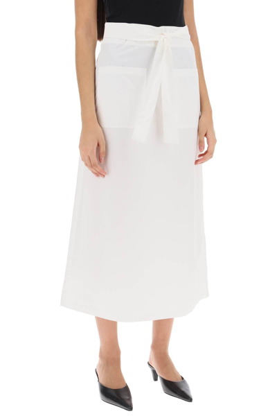 Shop Totême Toteme Belted Midi Skirt