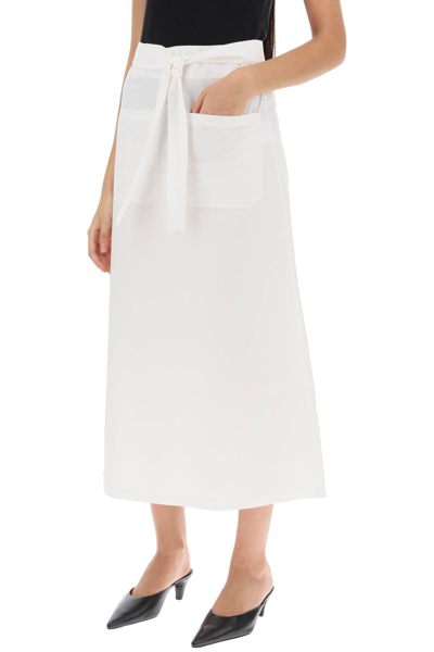 Shop Totême Toteme Belted Midi Skirt