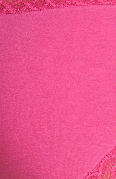 Shop Natori Bliss Cotton Girl Briefs In Bright Pink