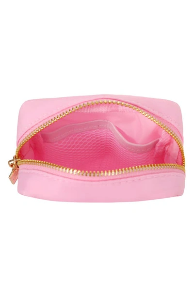 Shop Bloc Bags Mini Heart Cosmetics Bag In Baby Pink