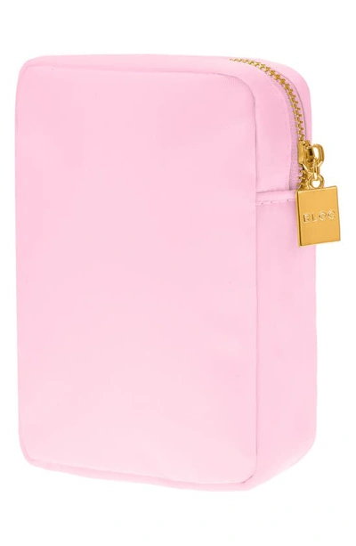 Shop Bloc Bags Mini Heart Cosmetics Bag In Baby Pink