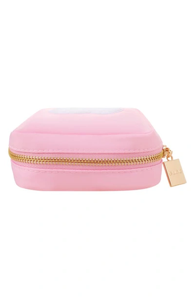 Shop Bloc Bags Mini Heart Cosmetics Bag In Baby Pink