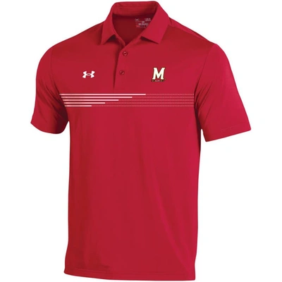 Shop Under Armour Red Maryland Terrapins Tee To Green Stripe Polo