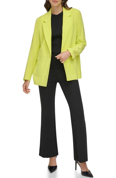 Shop Dkny One-button Jacket In Limonata