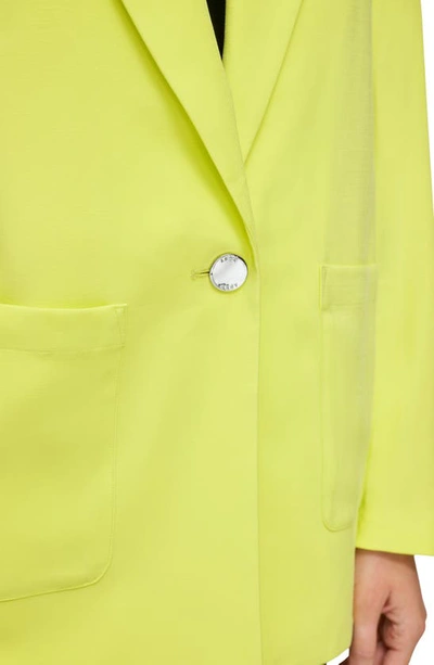 Shop Dkny One-button Jacket In Limonata