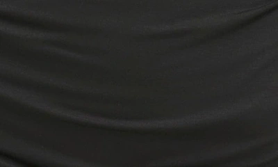 Shop Dkny Asymmetric Neck Long Sleeve Body-con Dress In Black