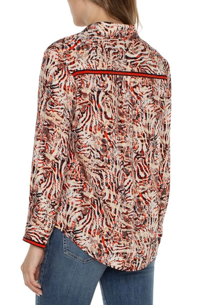 Shop Liverpool Los Angeles Abstract Animal Print Button-up Shirt