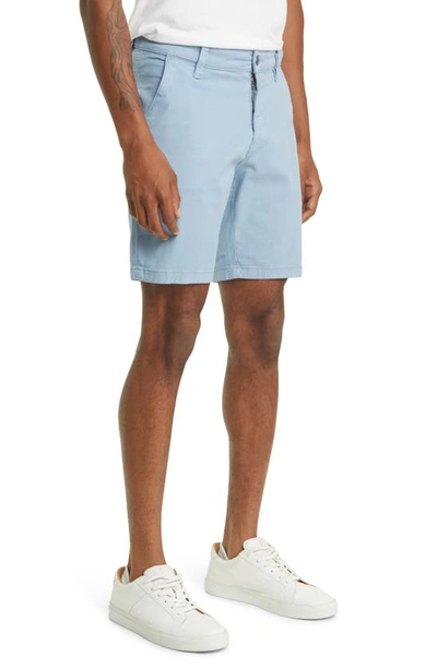 Mavi Jeans Noah Stretch Twill Flat Front Shorts In Mountain Spring Luxe Twill