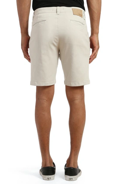 Mavi Jeans Noah Stretch Twill Flat Front Shorts In Oyster Mushroom Luxe Twill