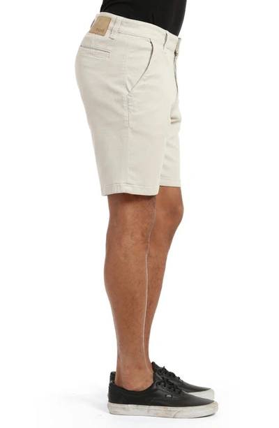 Mavi Jeans Noah Stretch Twill Flat Front Shorts In Oyster Mushroom Luxe Twill