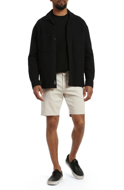 Mavi Jeans Noah Stretch Twill Flat Front Shorts In Oyster Mushroom Luxe Twill