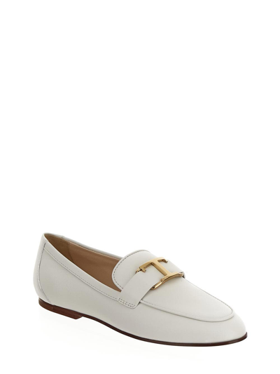 Shop Tod's Mocassins In White