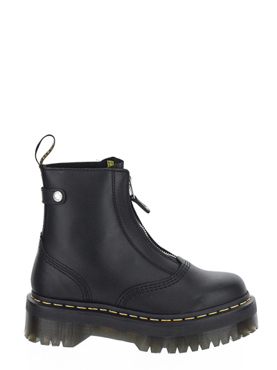 Shop Dr. Martens' Jetta Zipped Platform Boots In Black