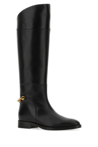 Shop Jimmy Choo Woman Black Leather Nell Boots