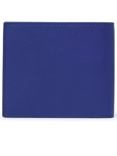 Shop Burberry Blue Calf Leather Wallet