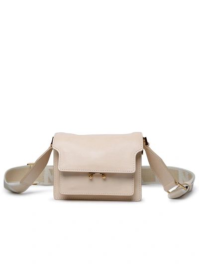 Shop Marni Trunk Mini Shoulder Strap In White