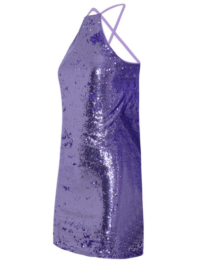 Attico Audrey Sequined Low Back Mini Dress In Multicolor
