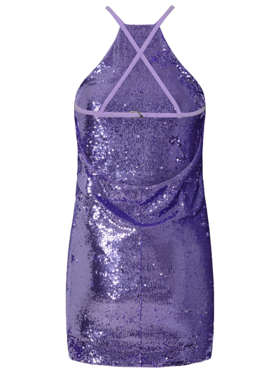 Attico Audrey Sequined Low Back Mini Dress In Multicolor
