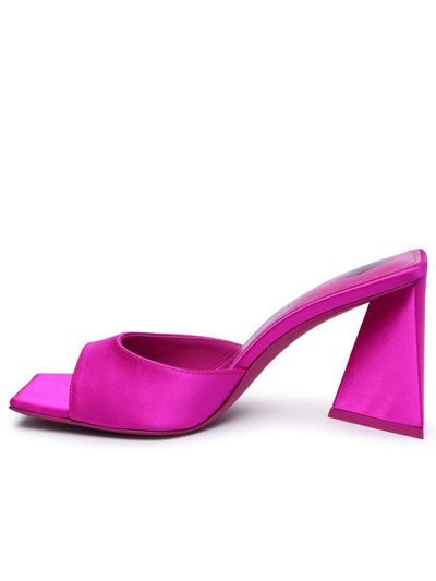 Shop Attico The  Woman The  'devon 8' Fuchsia Satin Sandals In Multicolor