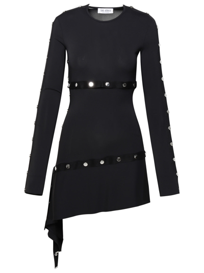 Shop Attico The  Mini Dress In Black Acetate Blend Woman