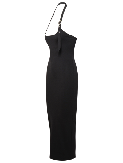 Shop Attico The  Black Rayon Blend Midi Dress Woman