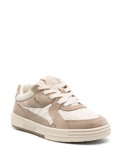 Shop Palm Angels Sneakers In Whitecamel