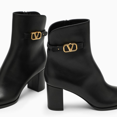 Shop Valentino Garavani Black Leather Ankle Boot Women