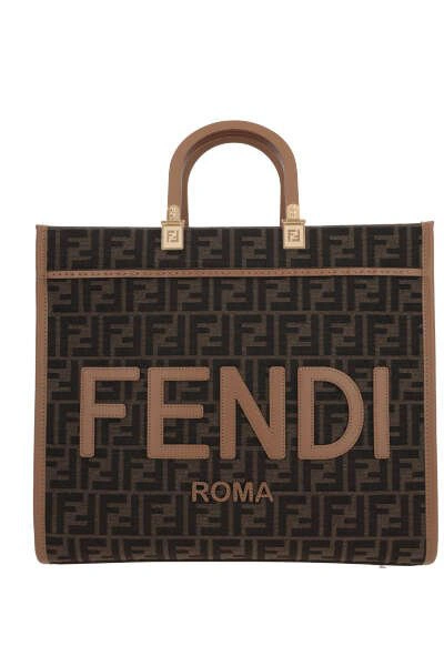Shop Fendi Sunshine Medium Tote Bag In Brown