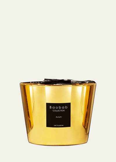 Shop Baobab Collection Aurum Scented Candle, 3.9" In Gold