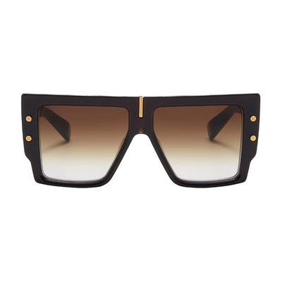 Shop Balmain B-grand Sunglasses In Brown