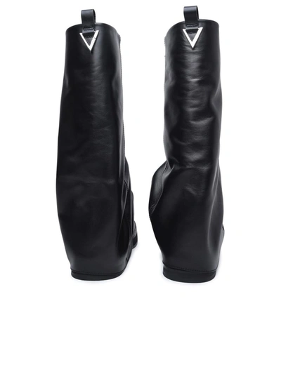 Shop Attico The  'robin' Black Leather Combat Boots
