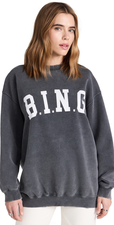 Shop Anine Bing Tyler Sweatshirt Bing Washed Black