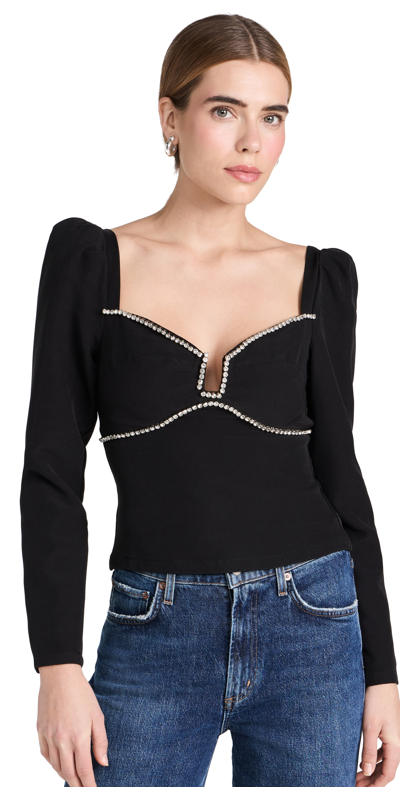 Shop Astr Anabelle Top Black