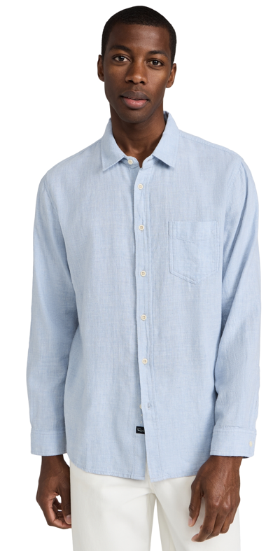 Shop Rails Wyatt Long Sleeve Shirt Blue Melange