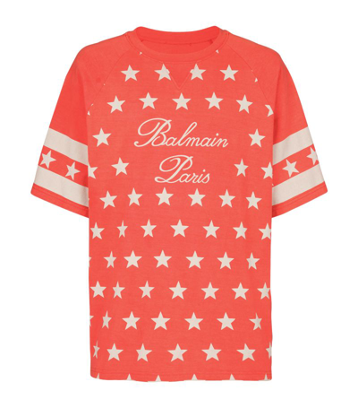 Shop Balmain Signature Star T-shirt In Multi