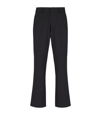 Shop Balmain Tailored Flared Trousers In Black