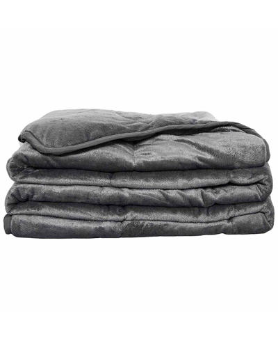 Shop Pur And Calm Pur & Calm Silvadur Anti-microbial Plush Mink Weighted Blanket In Grey