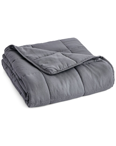 Shop Pur And Calm Pur & Calm Silvadur Anti-microbial Microfiber Weighted Blanket 12lb In Charcoal