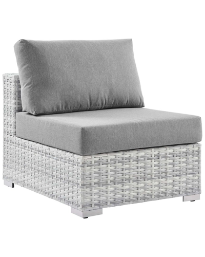 Shop Modway Convene Outdoor Patio Armless Chair In Grey