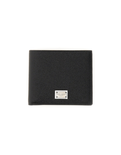 Shop Dolce & Gabbana Designer Men's Bags Bifold Wallet In Noir